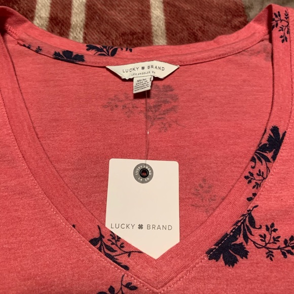 Lucky Brand Pim Puff Sleeve Floral Tee - Picture 9 of 10